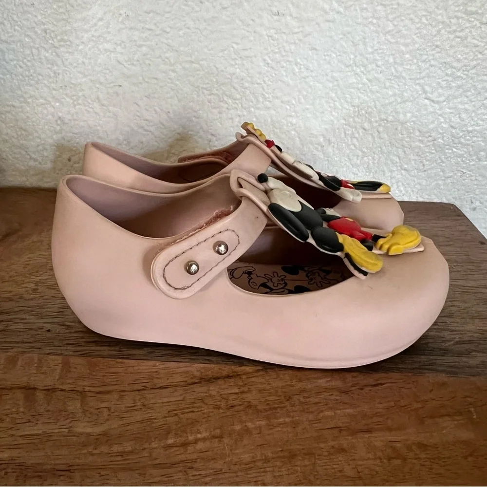 Mini Melissa Disney Minnie & Mickey Ultra girl Mary Jane SZ 8 Toddler Jelly